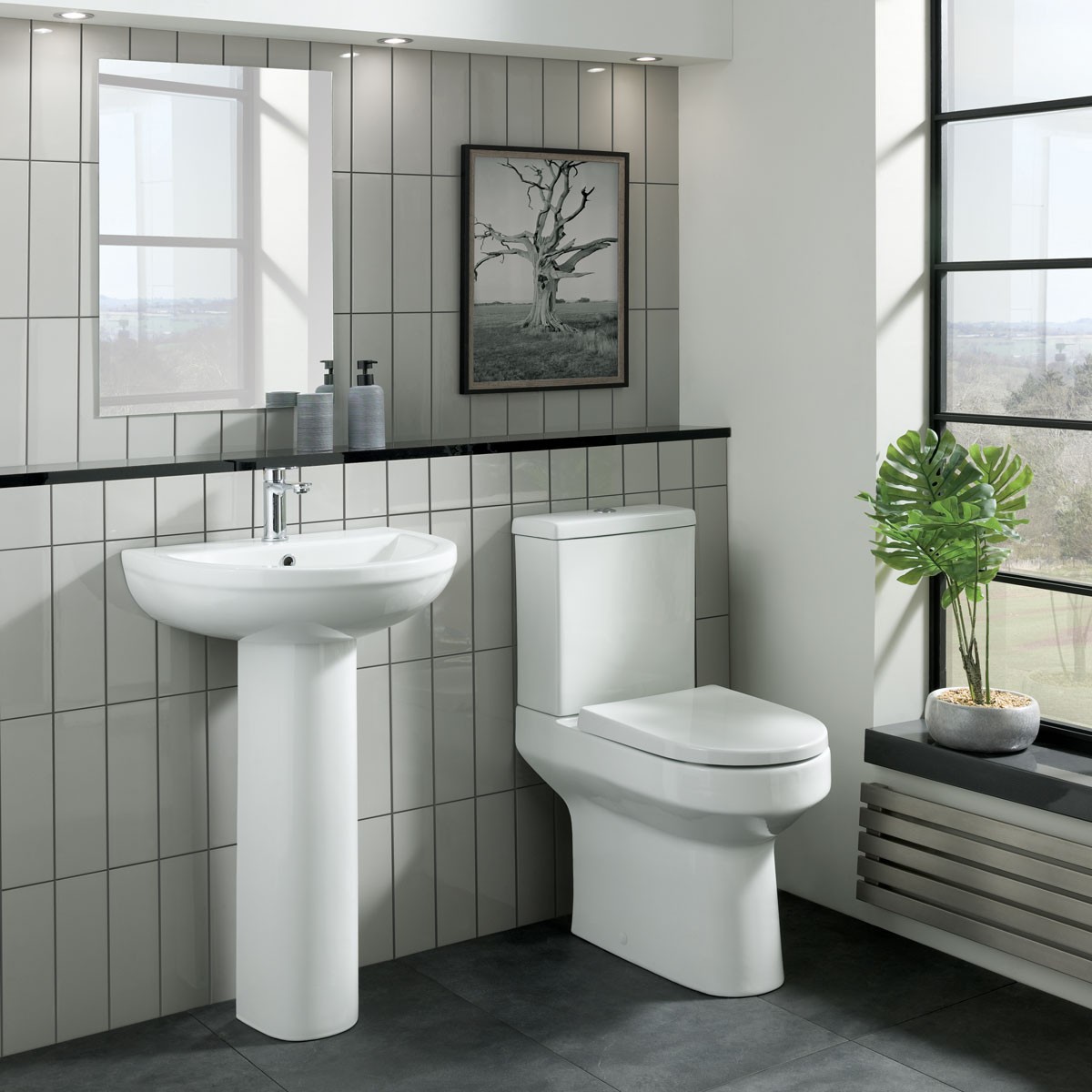 Harlech Comfort Height Close Coupled Pan with Cistern & Soft Close Seat