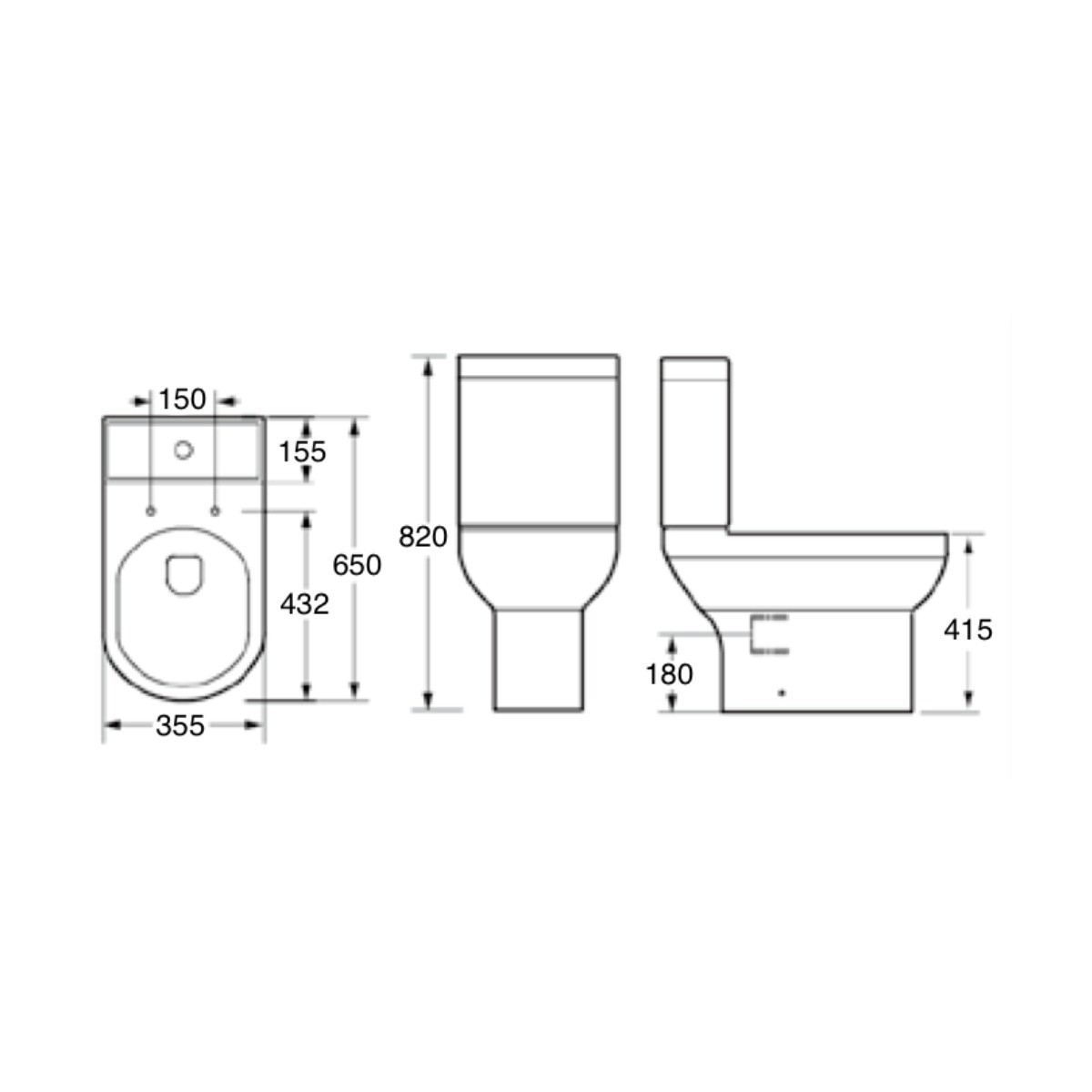 Harlech Close Coupled Pan with Cistern & Soft Close Seat