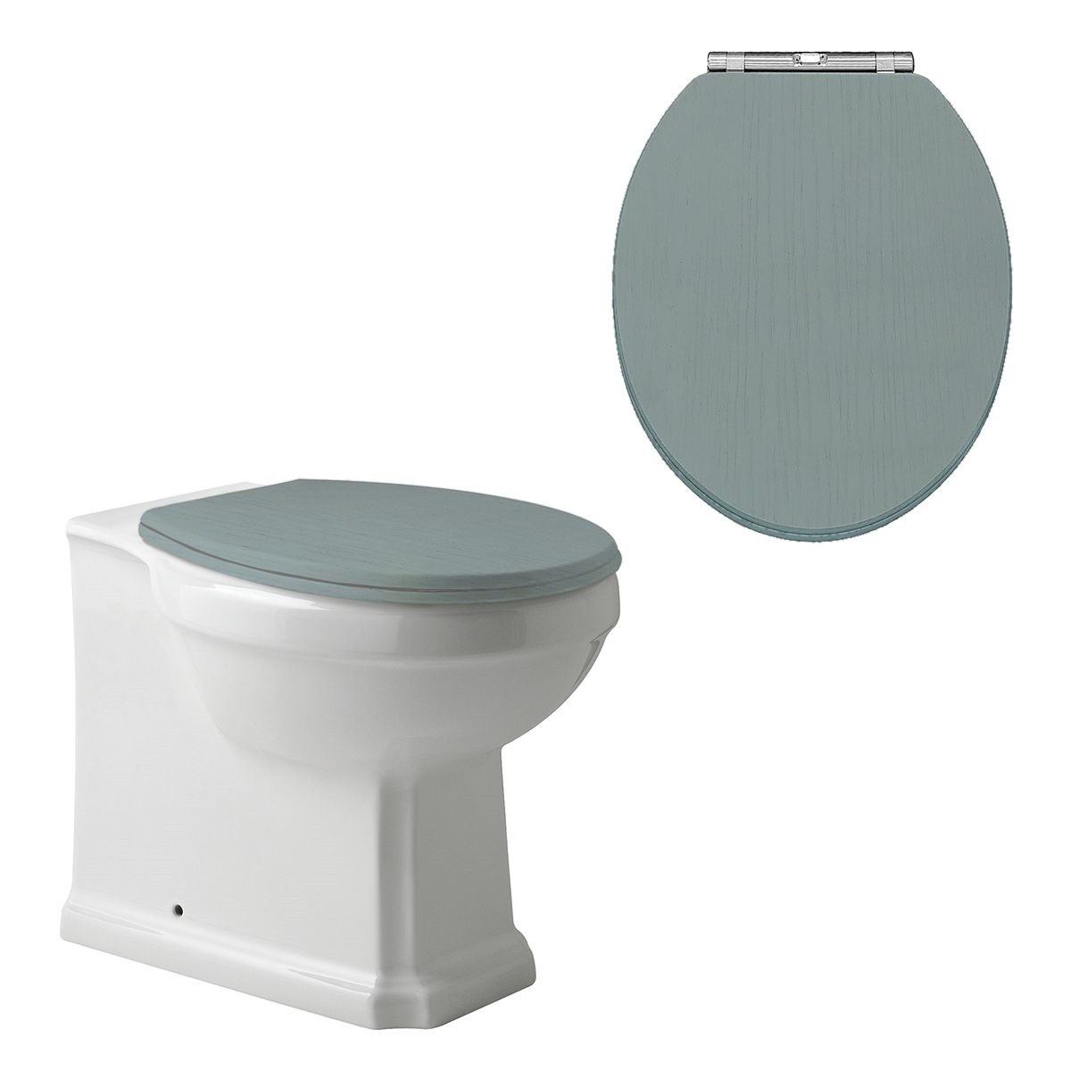 Oxford Back To Wall Pan with Fjord Ash Soft Close Seat