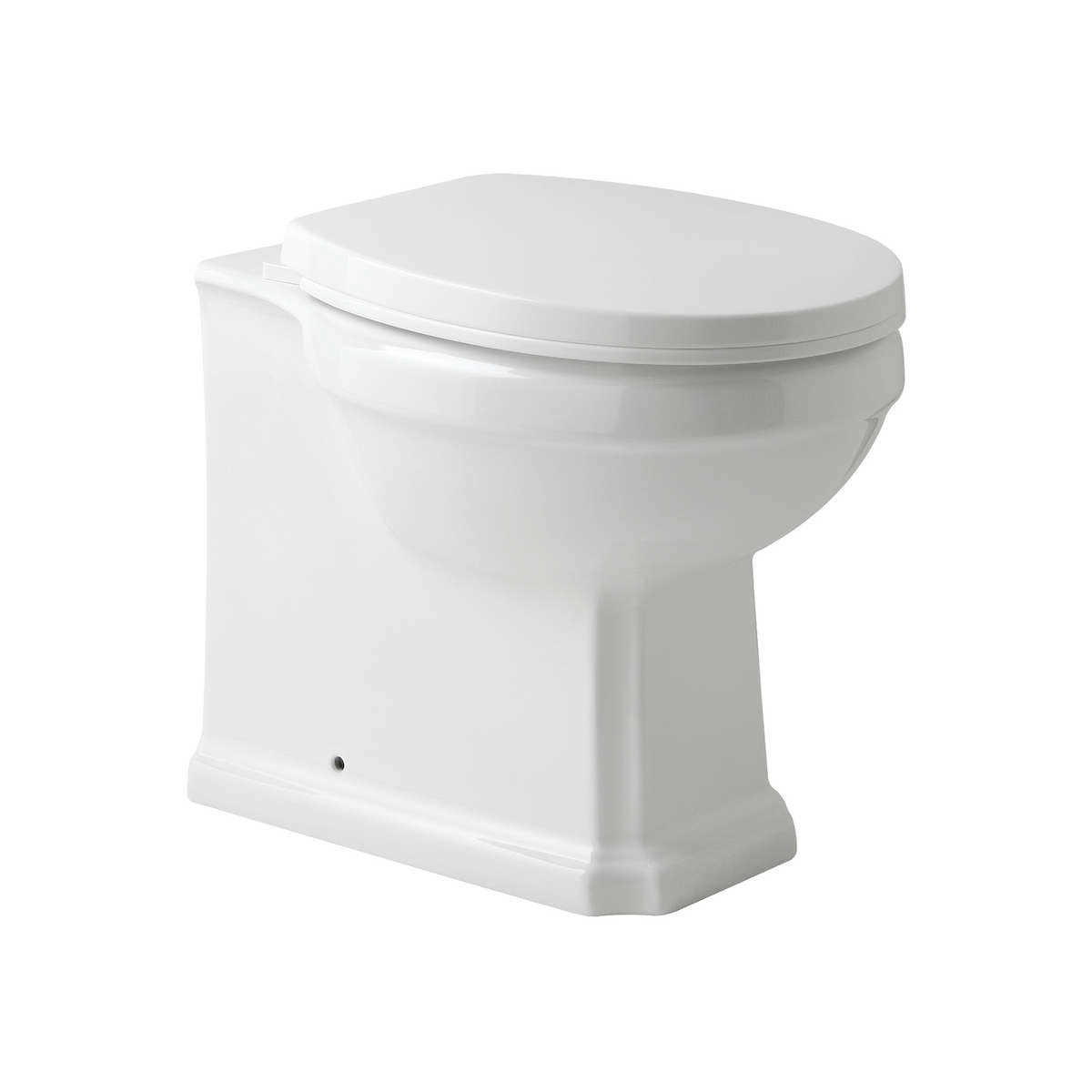 Oxford Back To Wall Pan with White Soft Close Seat