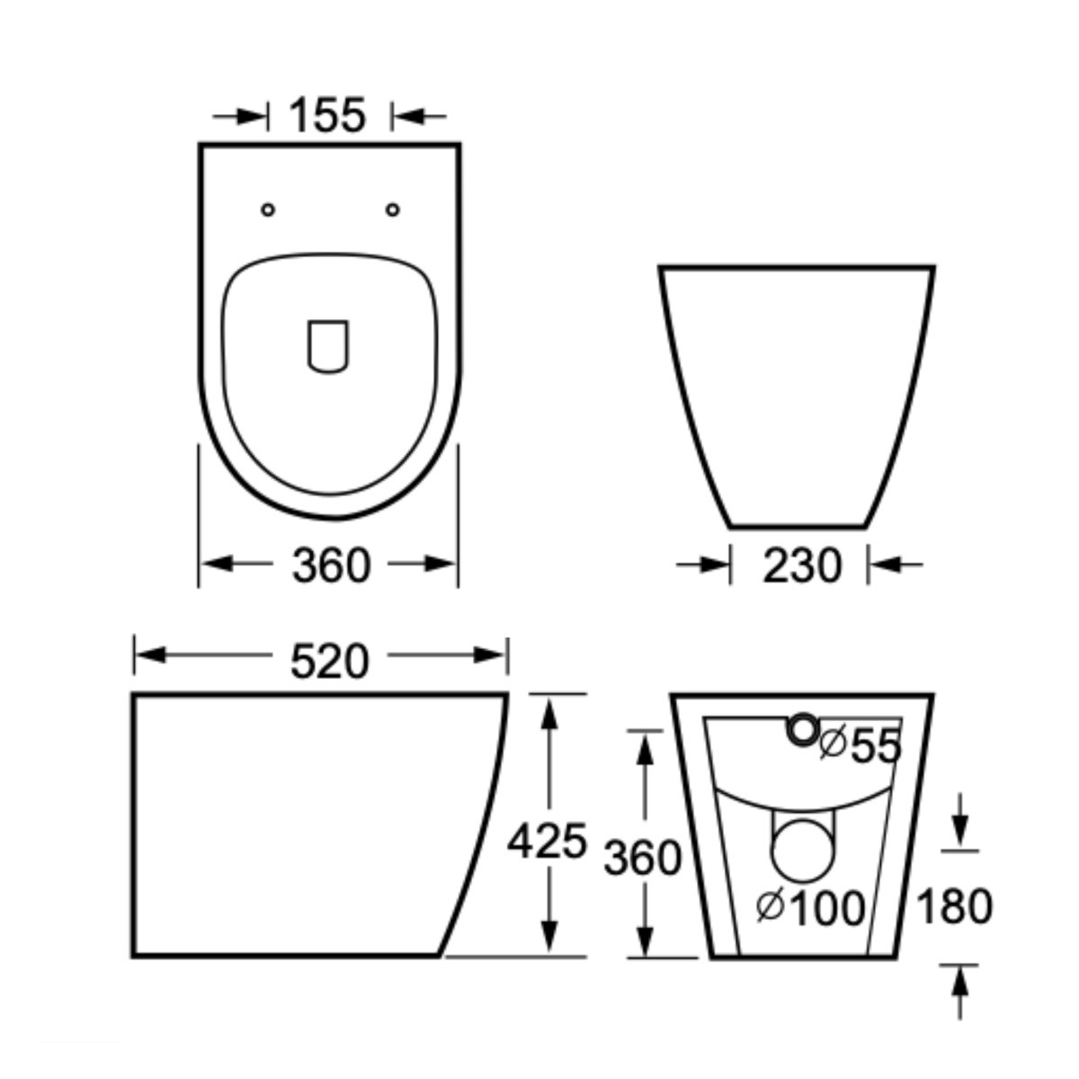 Richmond Back To Wall Pan with Soft Close Seat