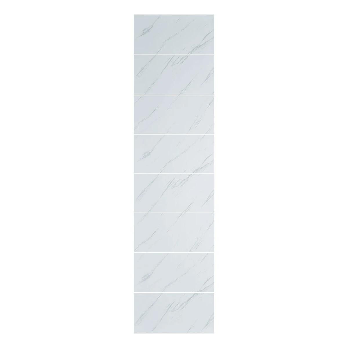 Orion Azure Tile Effect Tongue & Groove Shower Panel 2400x600mm (Pack of 2)
