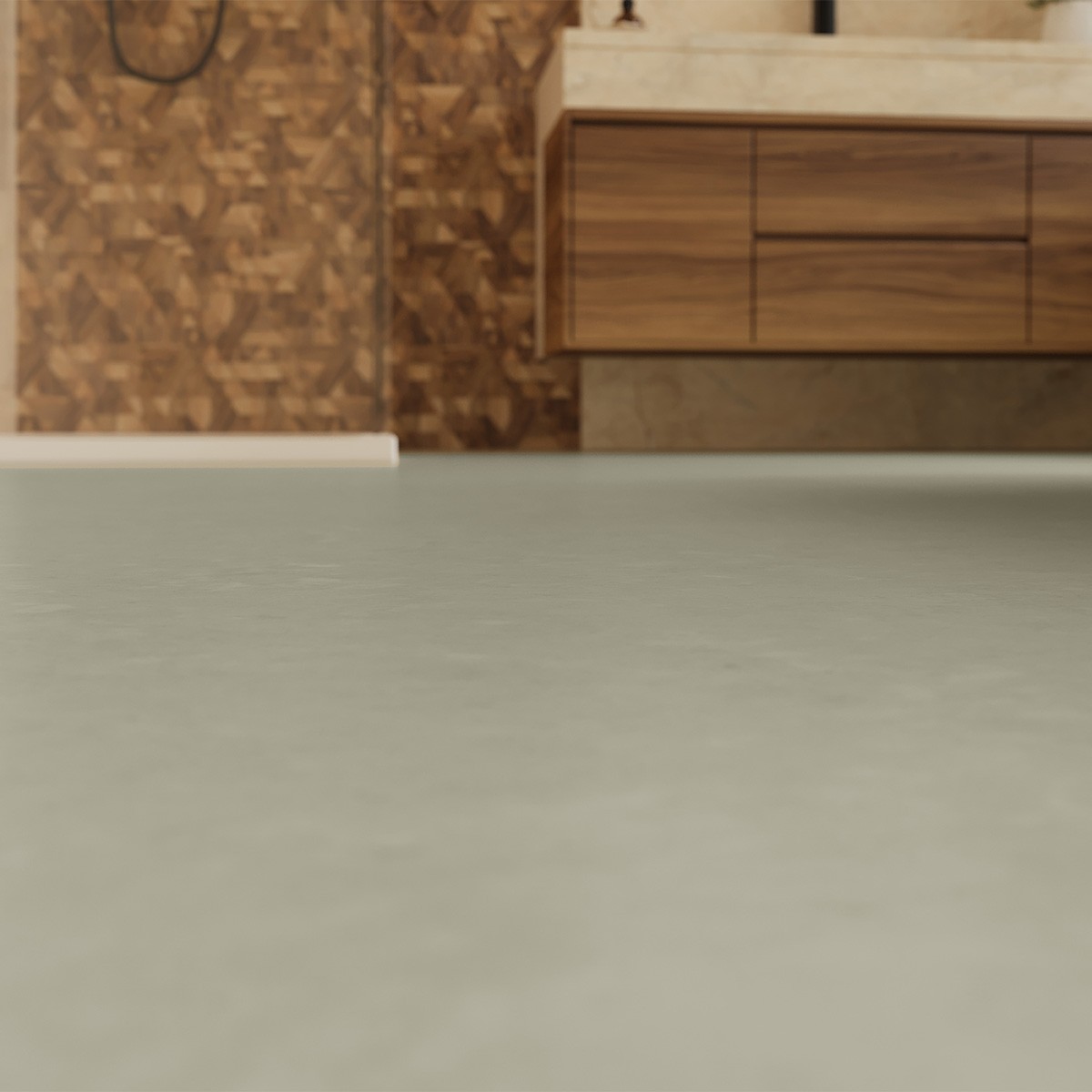Hydro Step Oyster Concrete Tile LVT Flooring