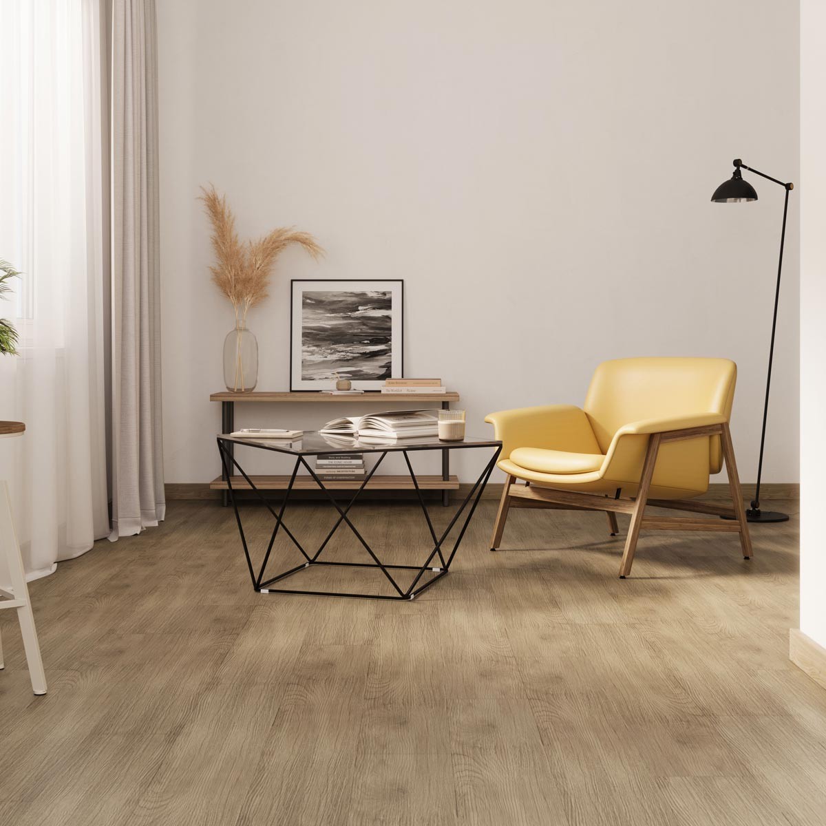 Hydro Step Light Oak Wood LVT Flooring