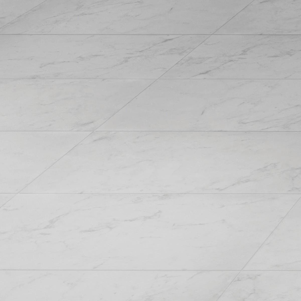 Hydro Step White Marble Tile LVT Flooring
