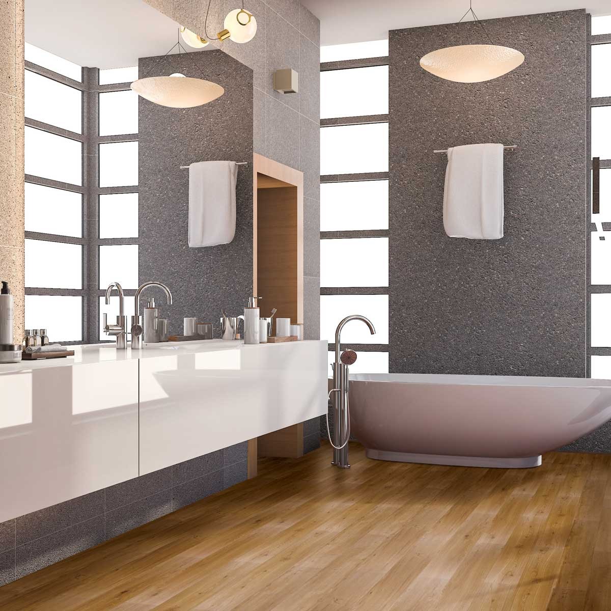 Hydro Step Medium Oak Wood LVT Flooring