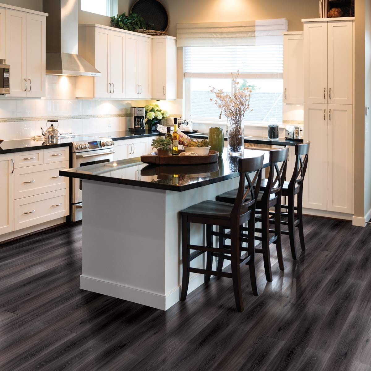 Hydro Step Black Ash Wood LVT Flooring