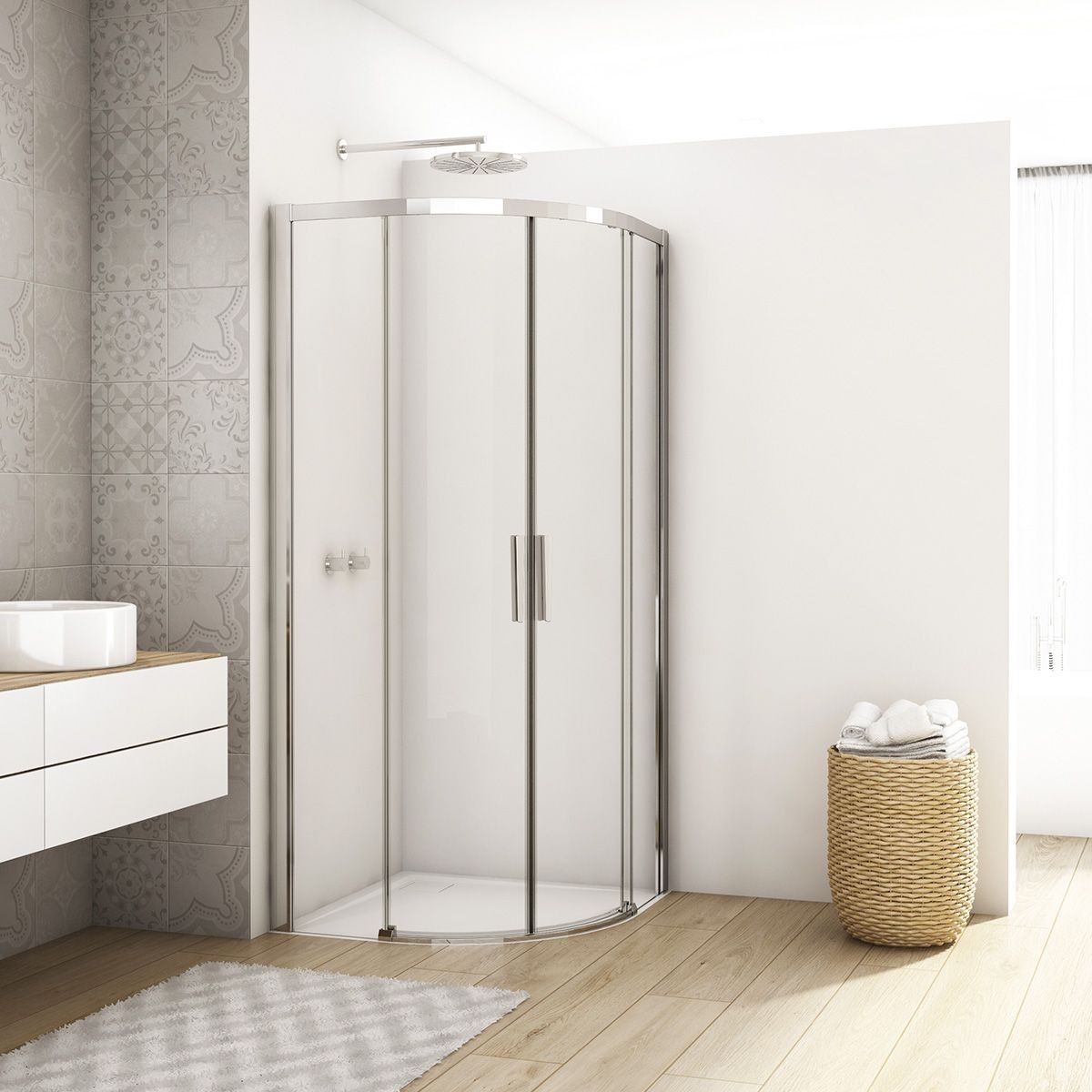 Kudos Divera Chrome 2 Door Quadrant Enclosure 1000x1000mm