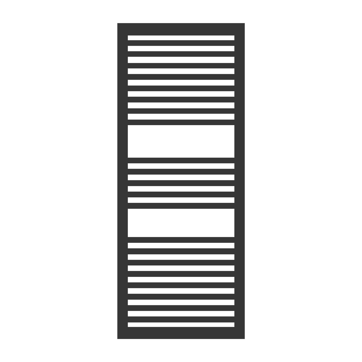 Asti Matt Black Designer Towel Rail Radiator 1813x500mm