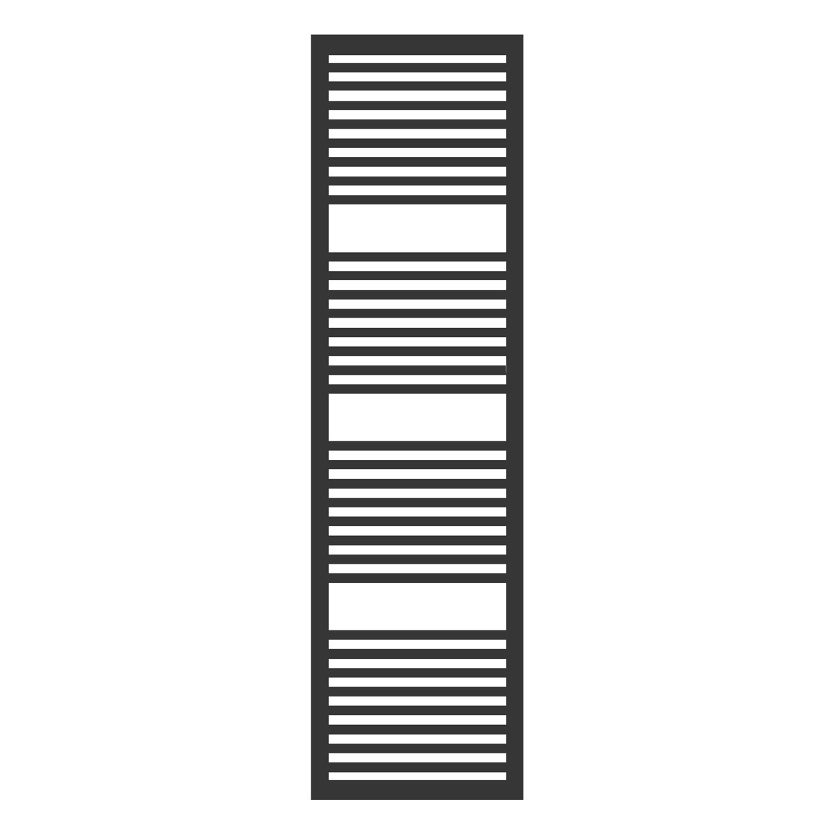 Asti Matt Black Designer Towel Rail Radiator 823x500mm