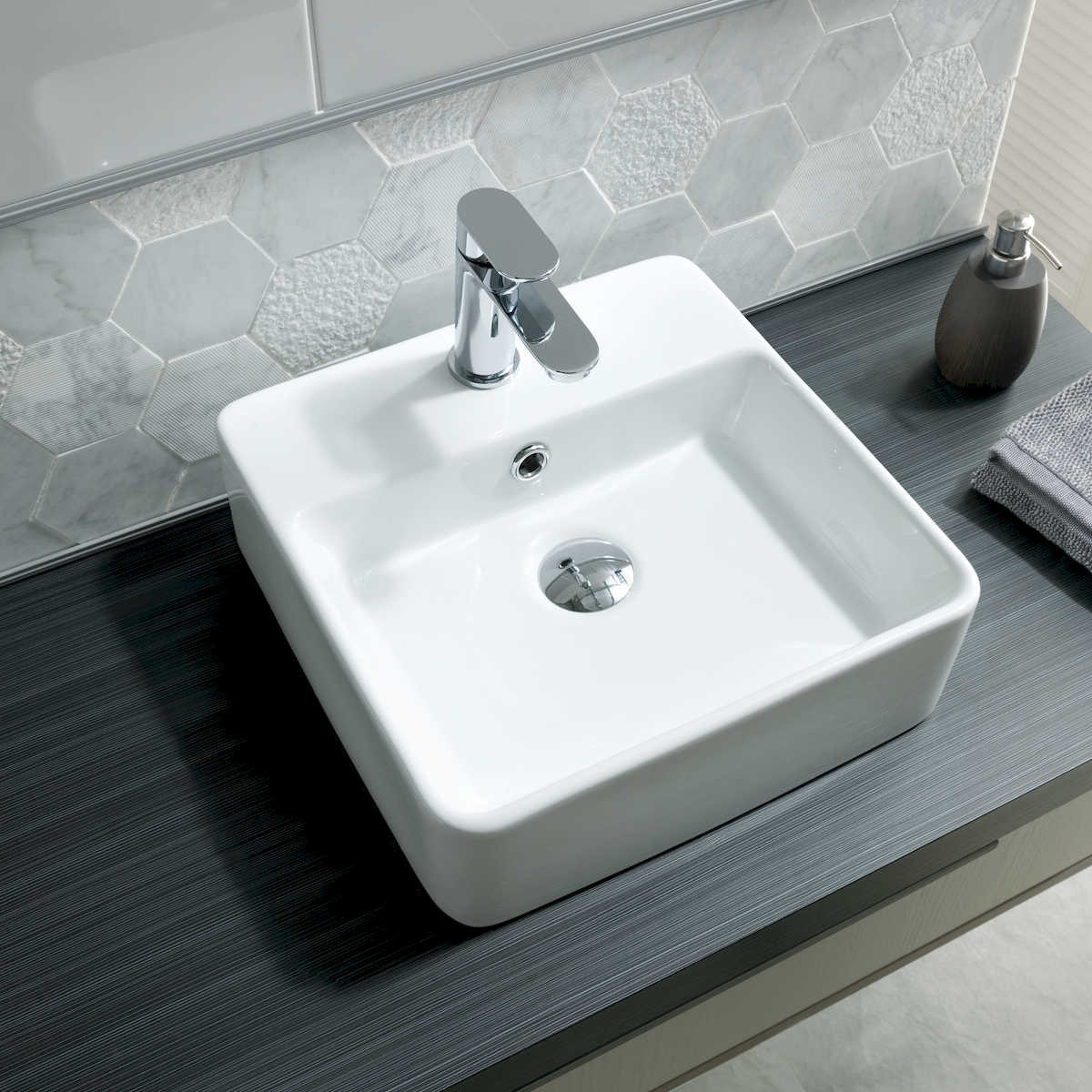 Poppy Square Furniture Basin 380mm