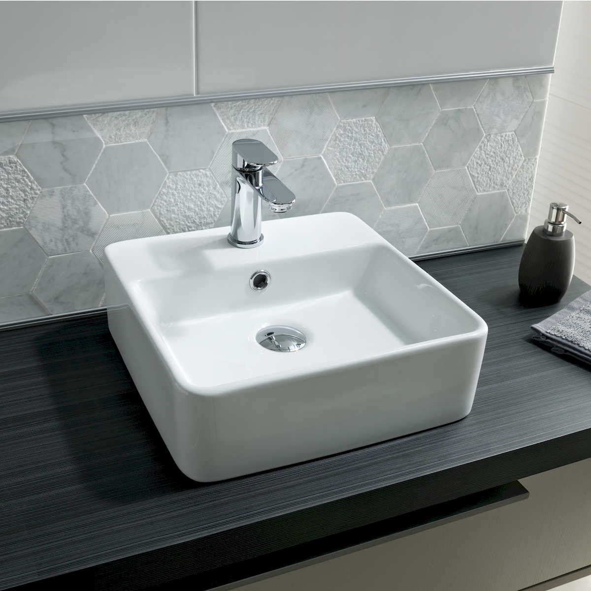 Poppy Square Furniture Basin 380mm