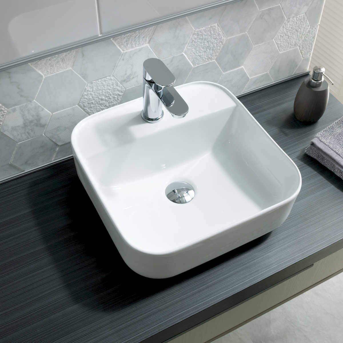 Emma Square Furniture Basin 385mm
