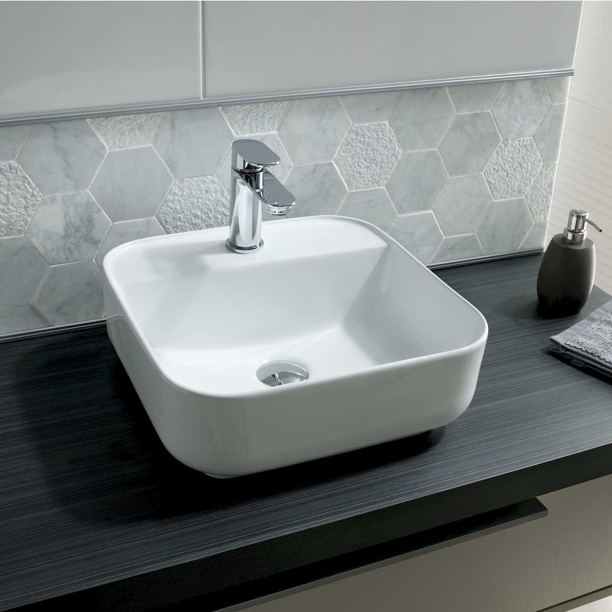 Emma Square Furniture Basin 385mm