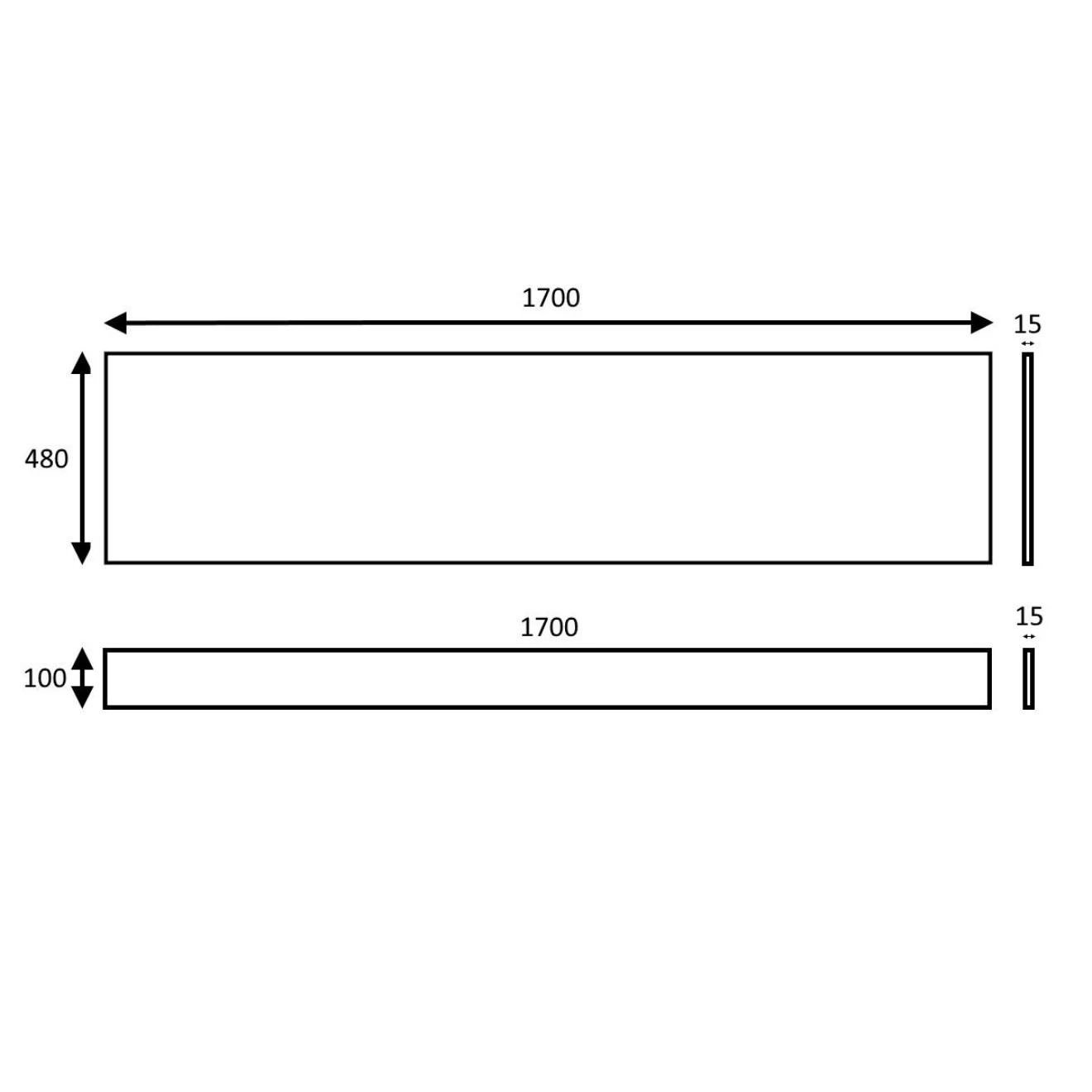 Pacific Waterproof Bath Front Panel & Plinth Gloss White 1700mm