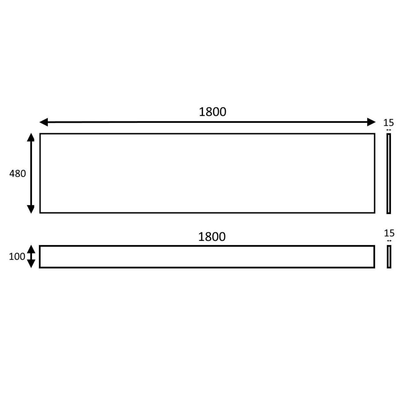 Pacific Waterproof Bath Front Panel & Plinth Gloss White 1800mm