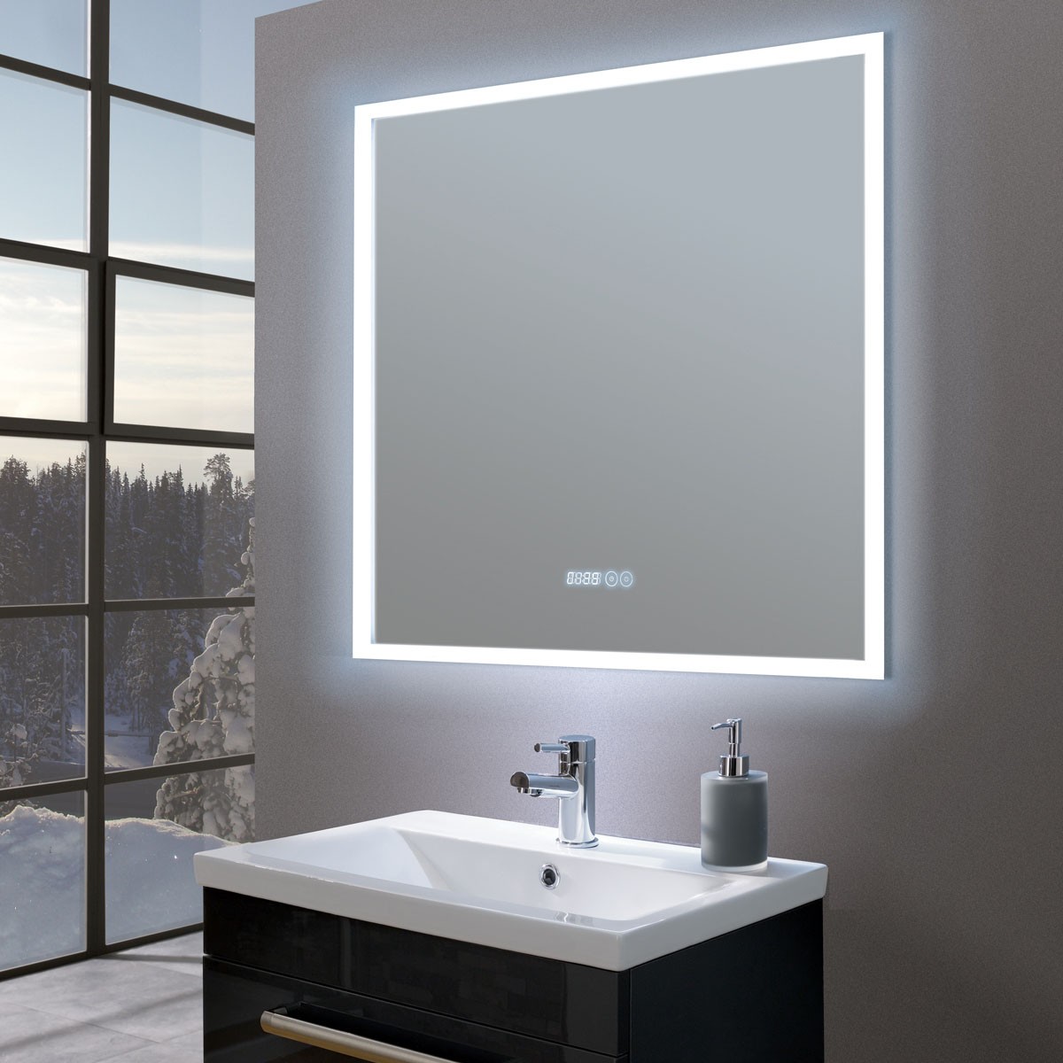 Desire LED Square Bathroom Mirror 730x730mm