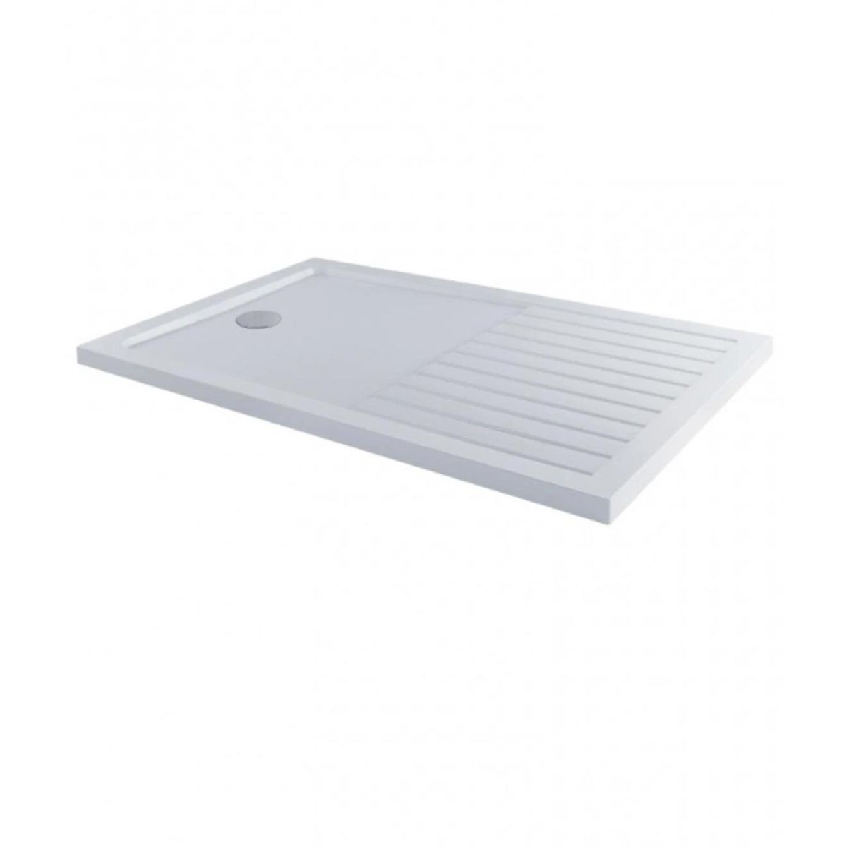 MX Walk In-Resin Stone Shower Tray with Drying Area 1600x800mm