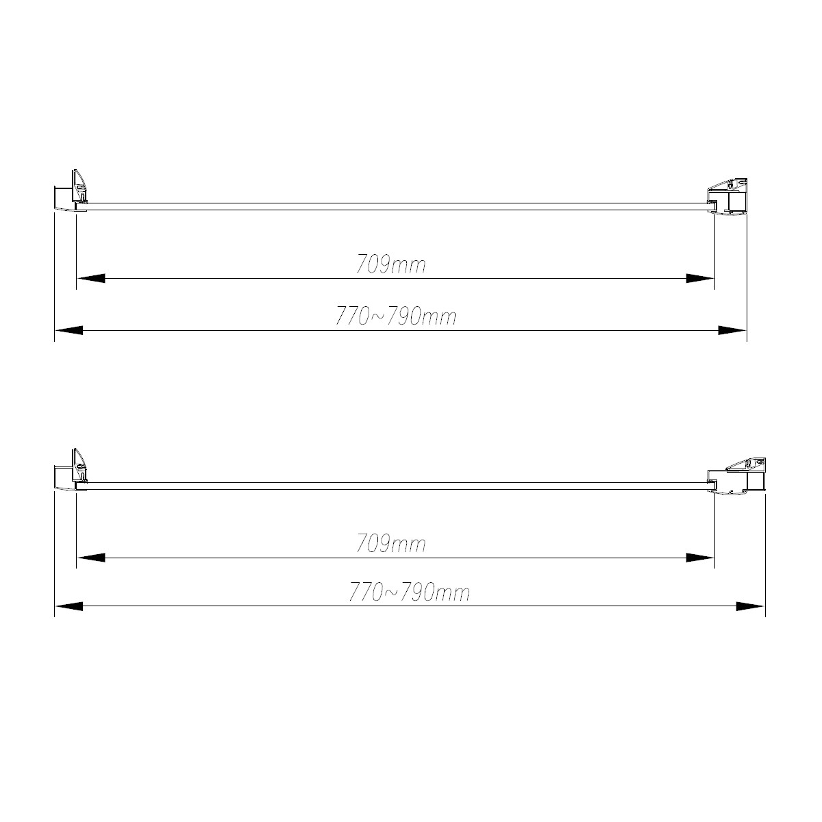 Emerald 8mm Brushed Brass Hinge Shower Door & Side Panel 900x800mm