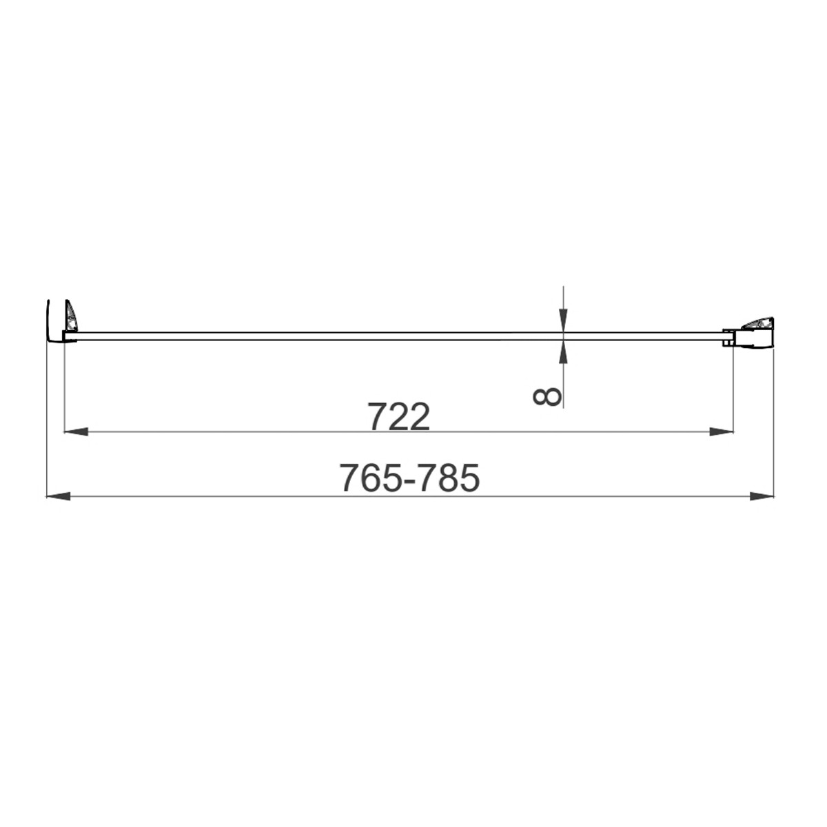 Emerald 8mm Brushed Brass Sliding Shower Door & Side Panel 1000x800mm