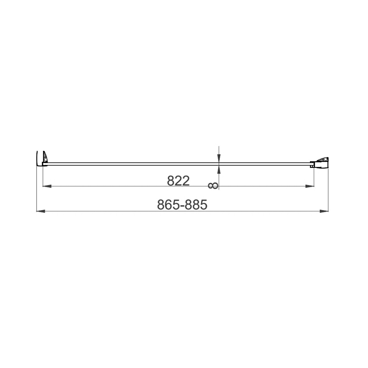 Emerald 8mm Brushed Brass Sliding Shower Door & Side Panel 1000x900mm
