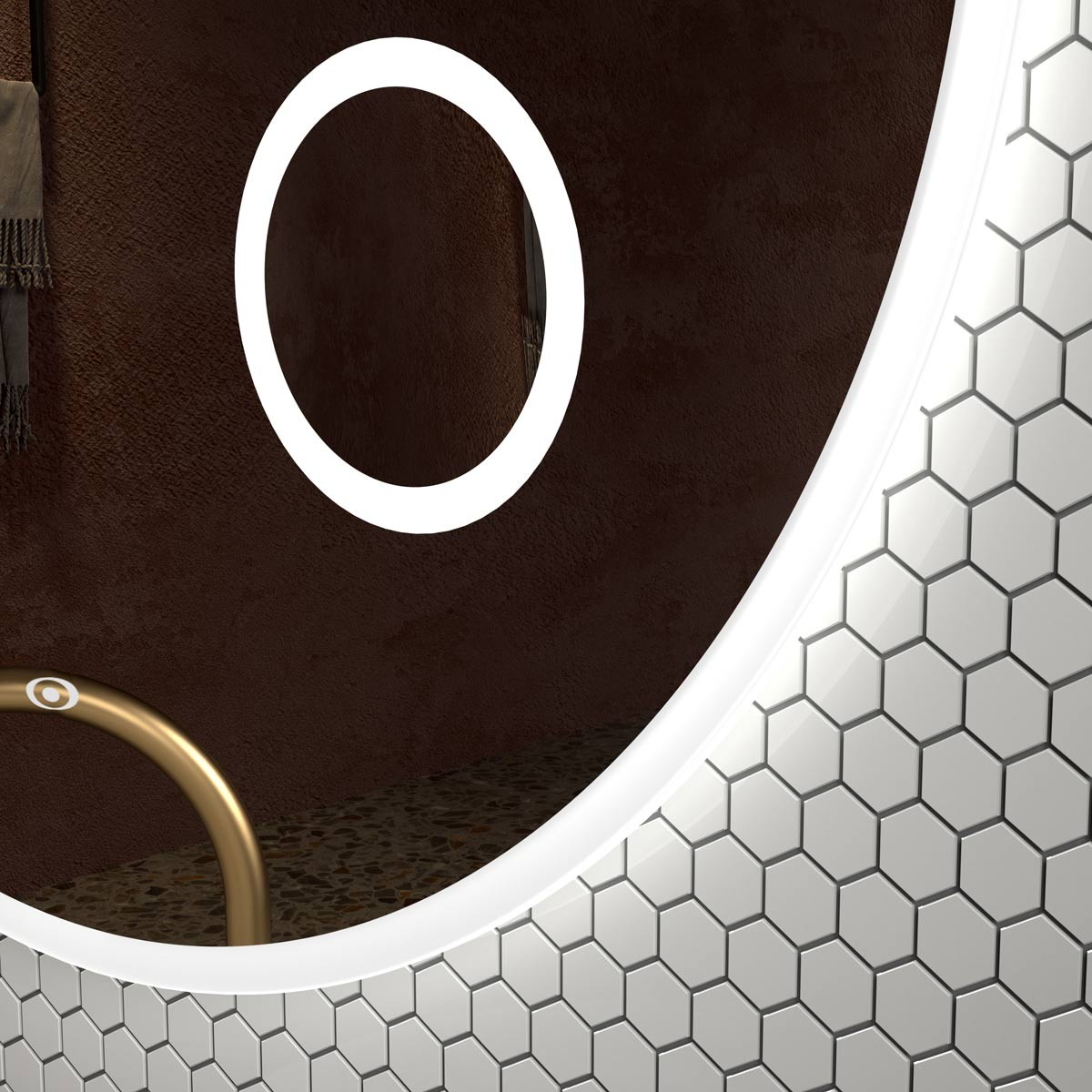 Attraction LED Round Bathroom Mirror 600mm