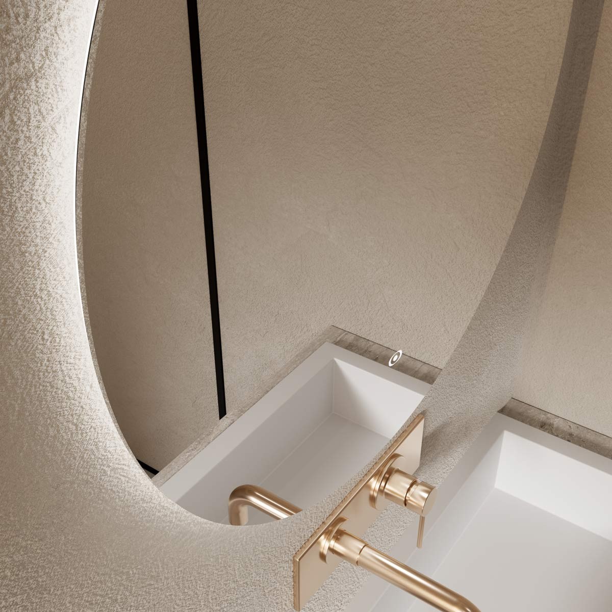 Atria LED Round Bathroom Mirror 600mm