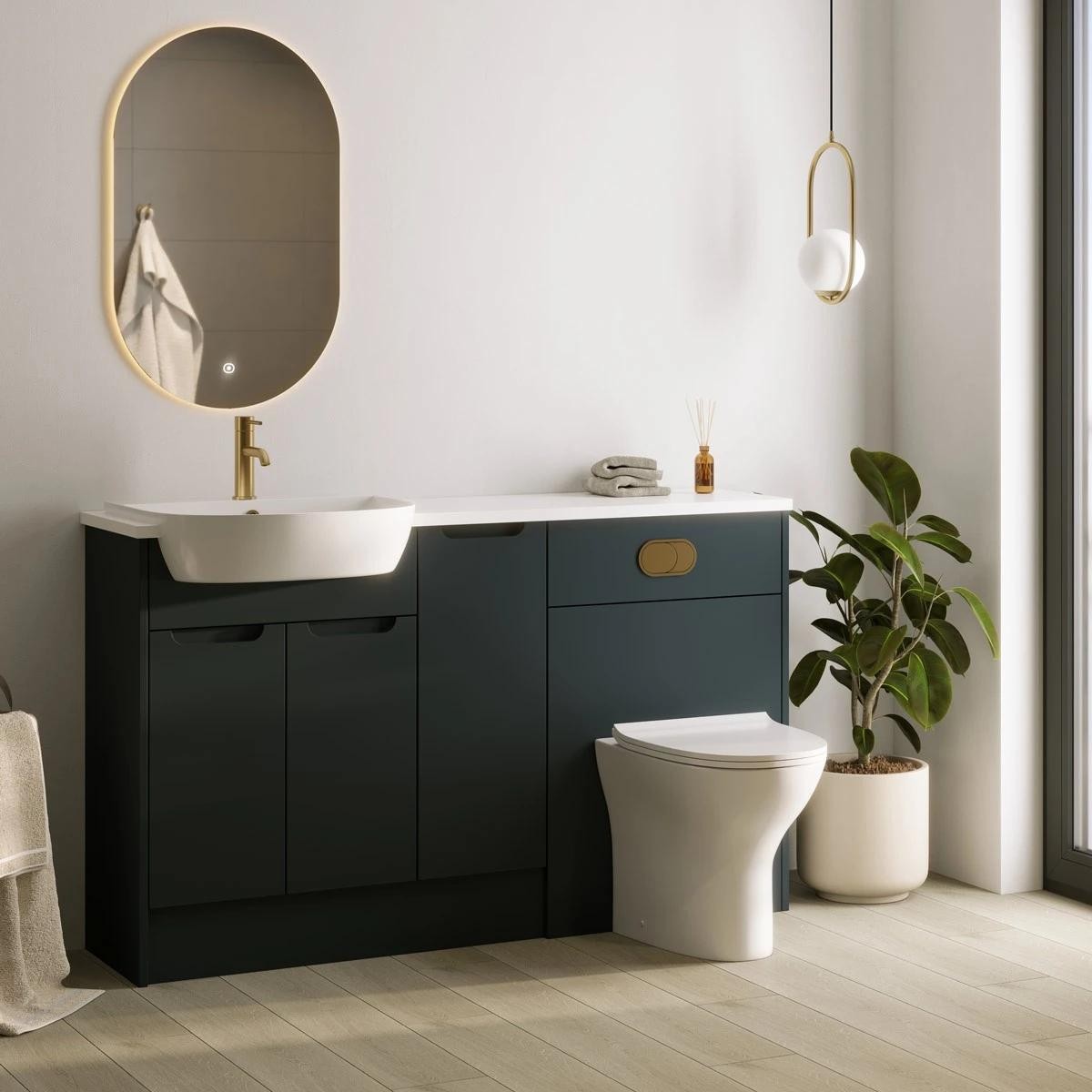 Atria LED Pill Bathroom Mirror 500x800mm