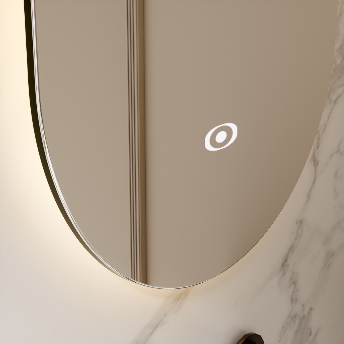 Atria LED Pill Bathroom Mirror 500x800mm