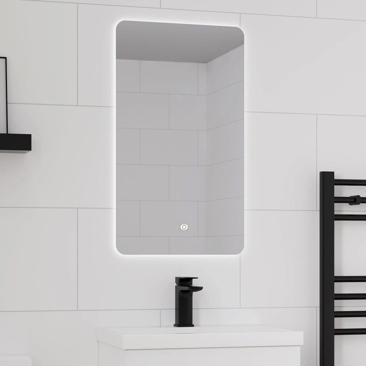 Atria LED Rectangular Bathroom Mirror 400x700mm