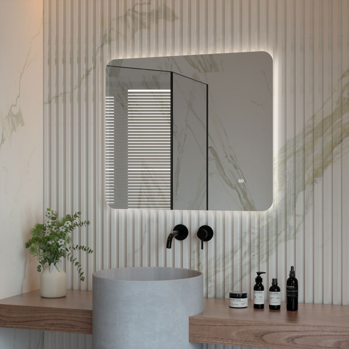 Atria LED Rectangular Bathroom Mirror 500x700mm