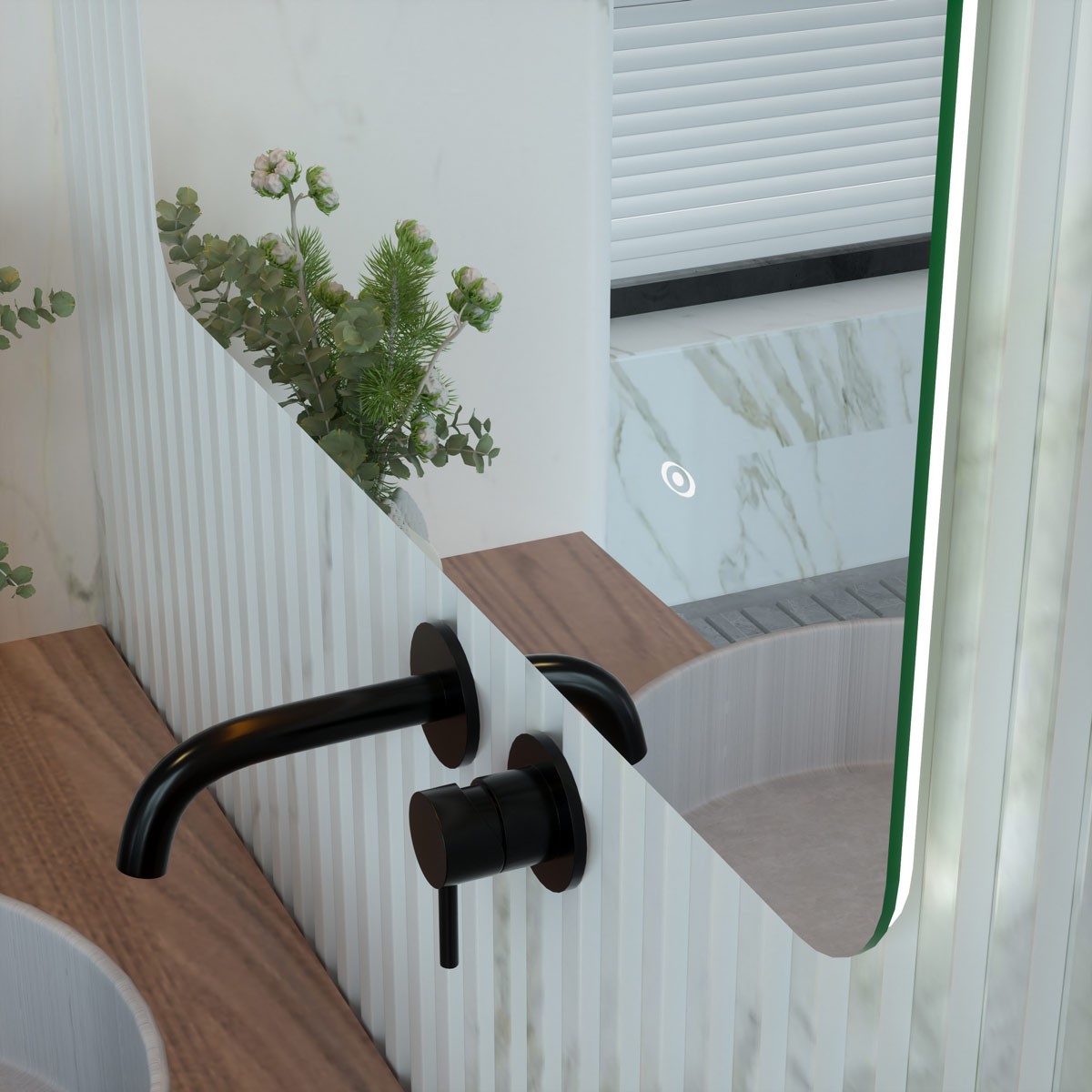 Atria LED Rectangular Bathroom Mirror 1200x600mm