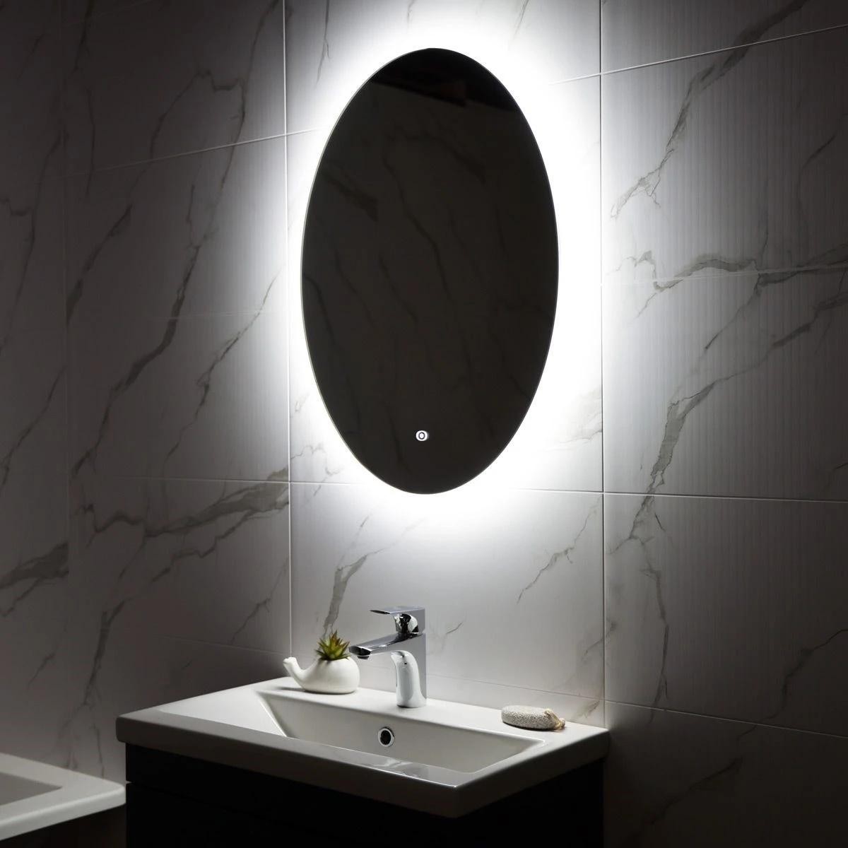 Atria LED Oval Bathroom Mirror 500x700mm