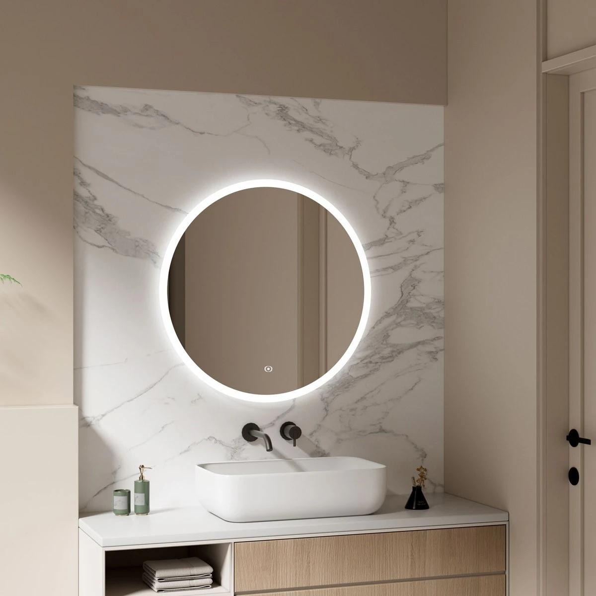Glamour LED Round Bathroom Mirror 600mm
