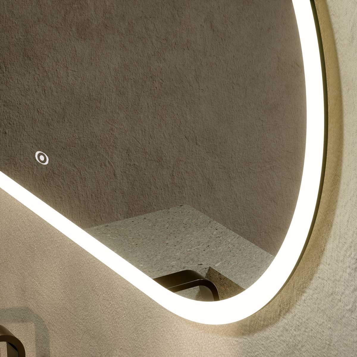 Glamour LED Pill Bathroom Mirror 500x800mm