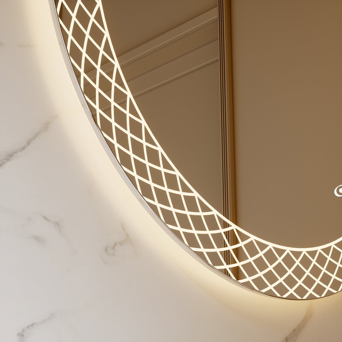 Helix LED Round Bathroom Mirror 600mm