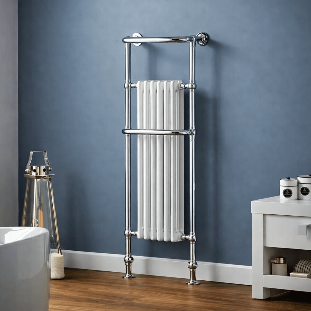 Dorset Traditional Dual Fuel Radiator White / Chrome 1510x510mm