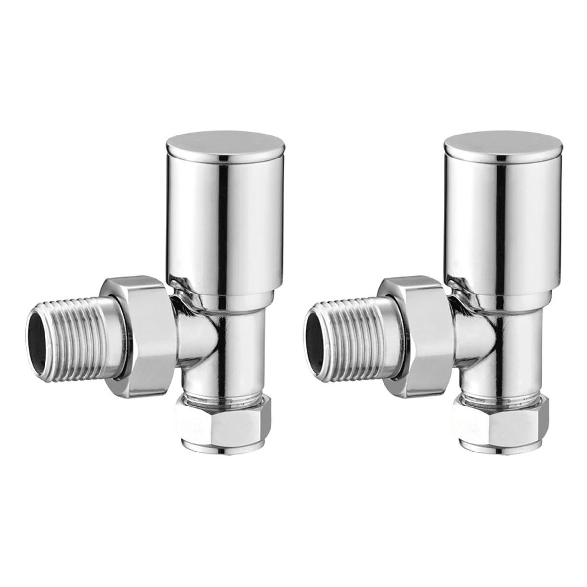 Rondo Chrome Angled Radiator Valves (Pair)
