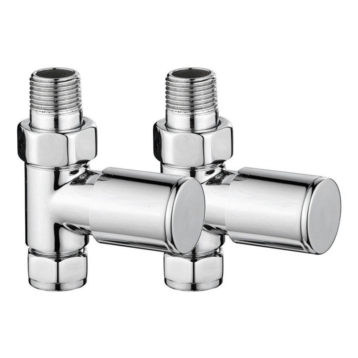 Rondo Chrome Straight Radiator Valves (Pair)