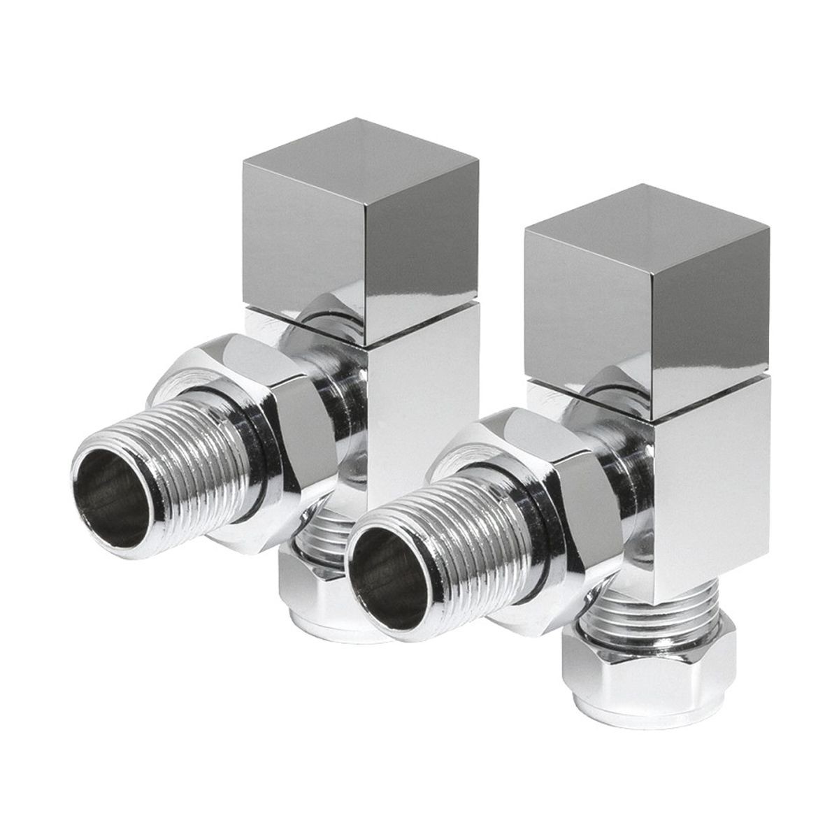 Cubix Chrome Angled Radiator Valves (Pair)