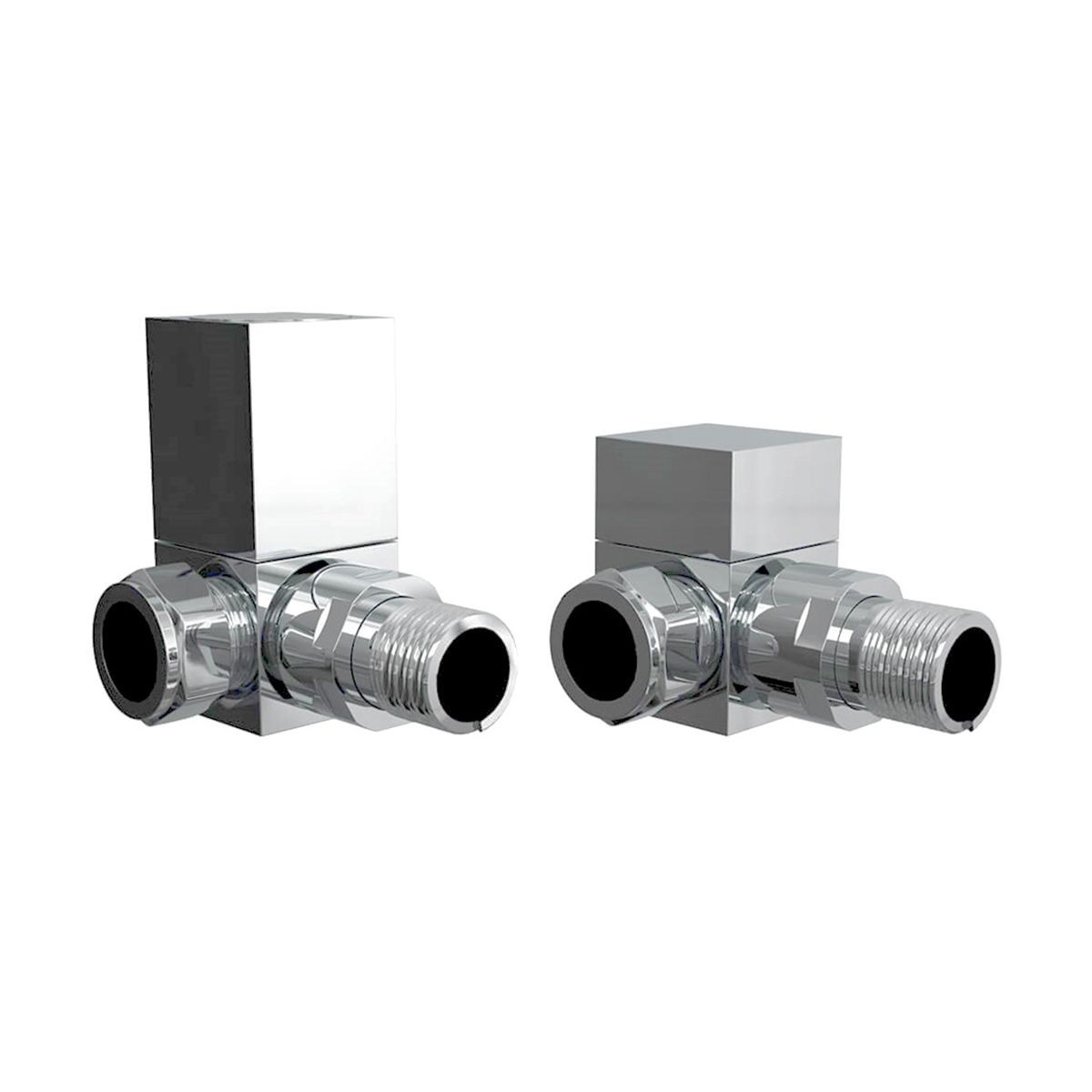 Cubix Chrome Corner Radiator Valves (Pair)