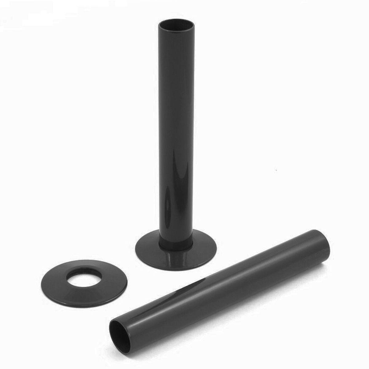 Radiator Pipe Sleeves 18x130mm Matt Black