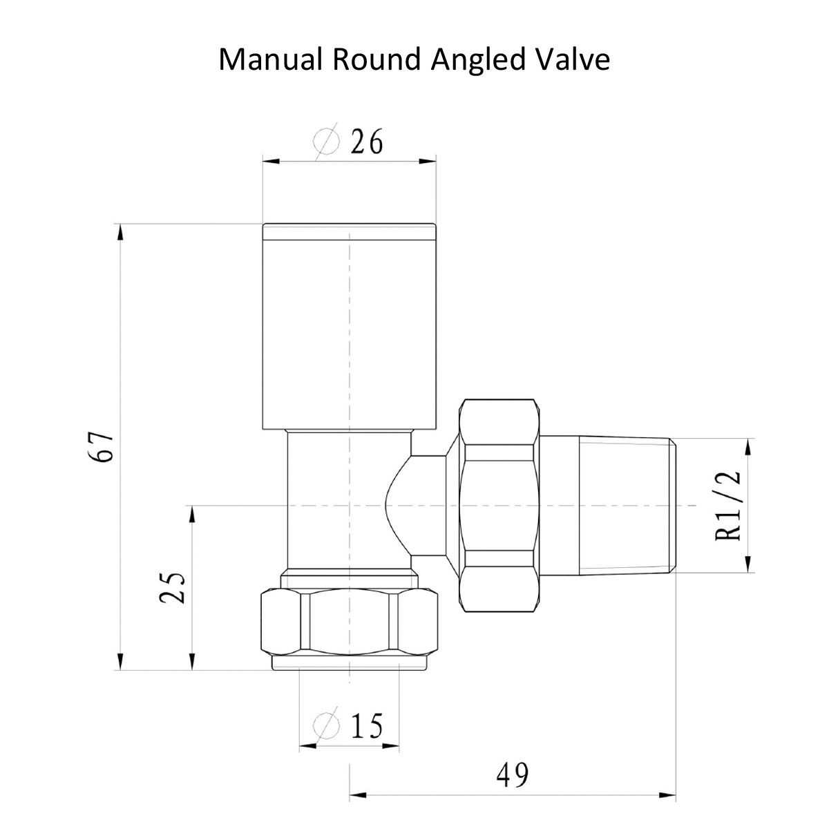 Rondo Brushed Bronze Angled Radiator Valves (Pair)