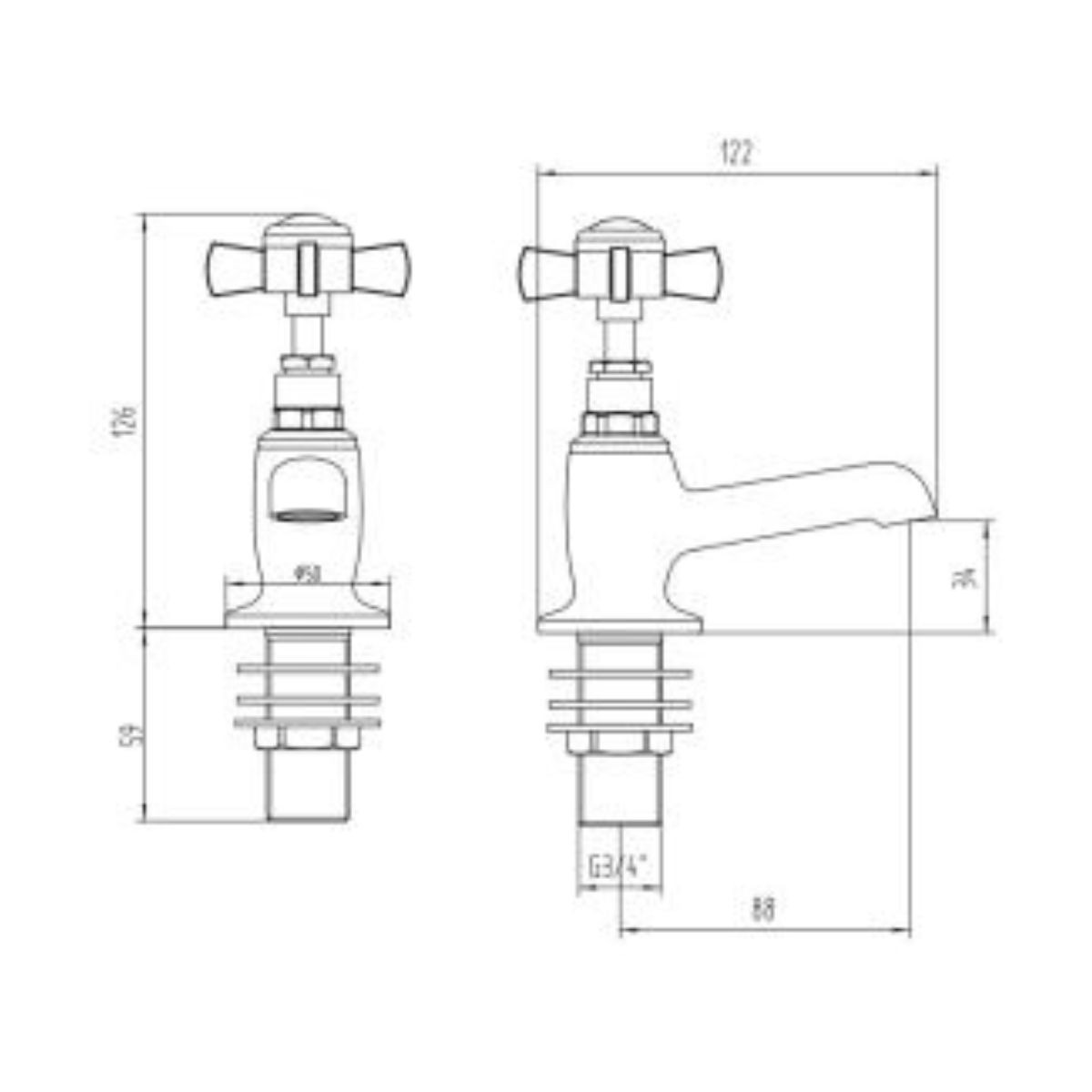 Nile Chrome Basin Taps