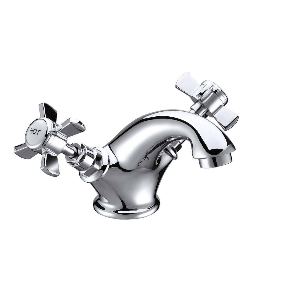 Nile Chrome Basin Mono Mixer Tap with Click Waste