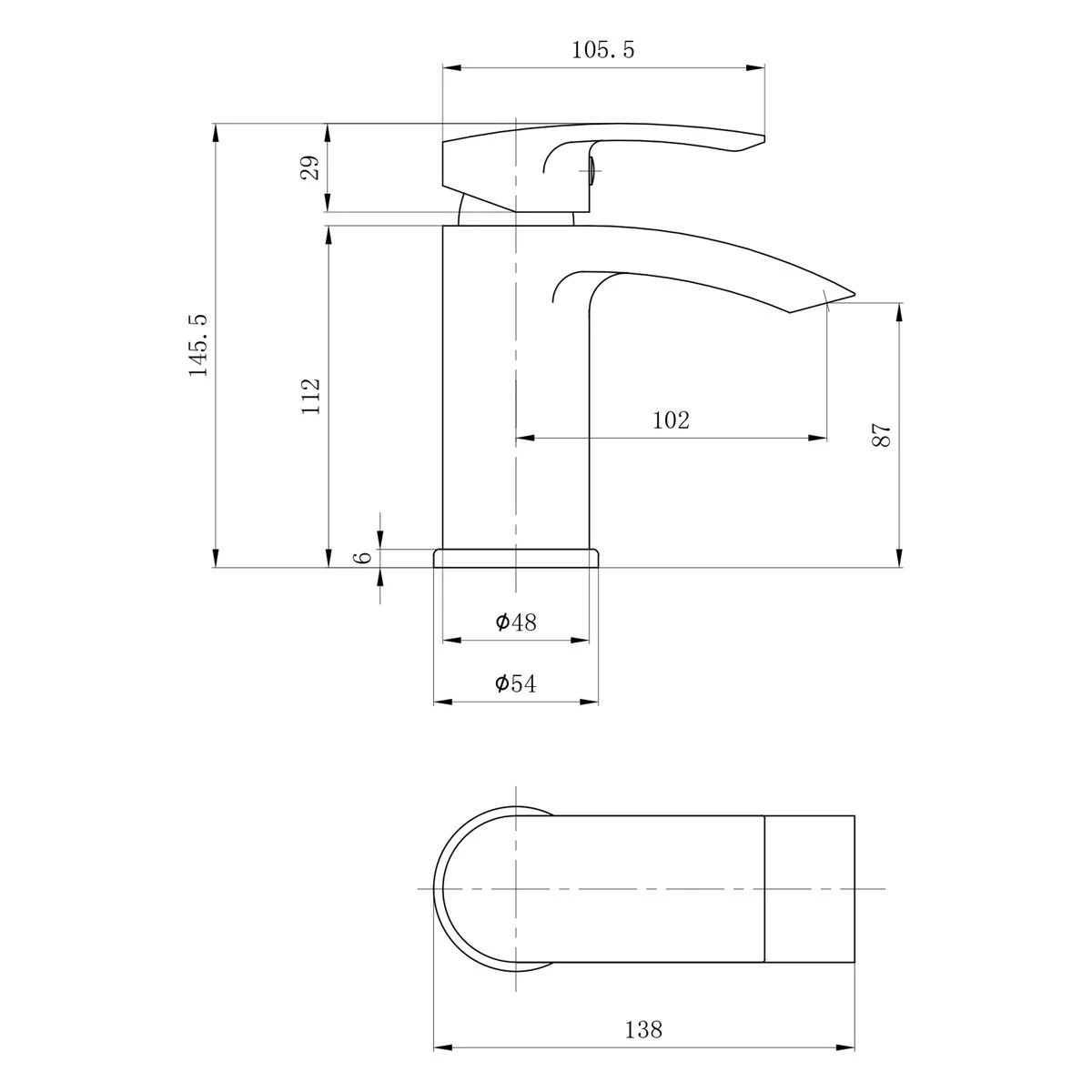 Medway Round Chrome Basin Mono Mixer Tap with Click Waste