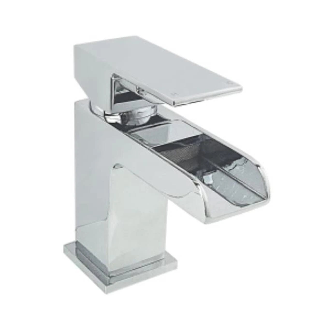 Trent Waterfall Chrome Basin Mono Mixer Tap with Click Waste