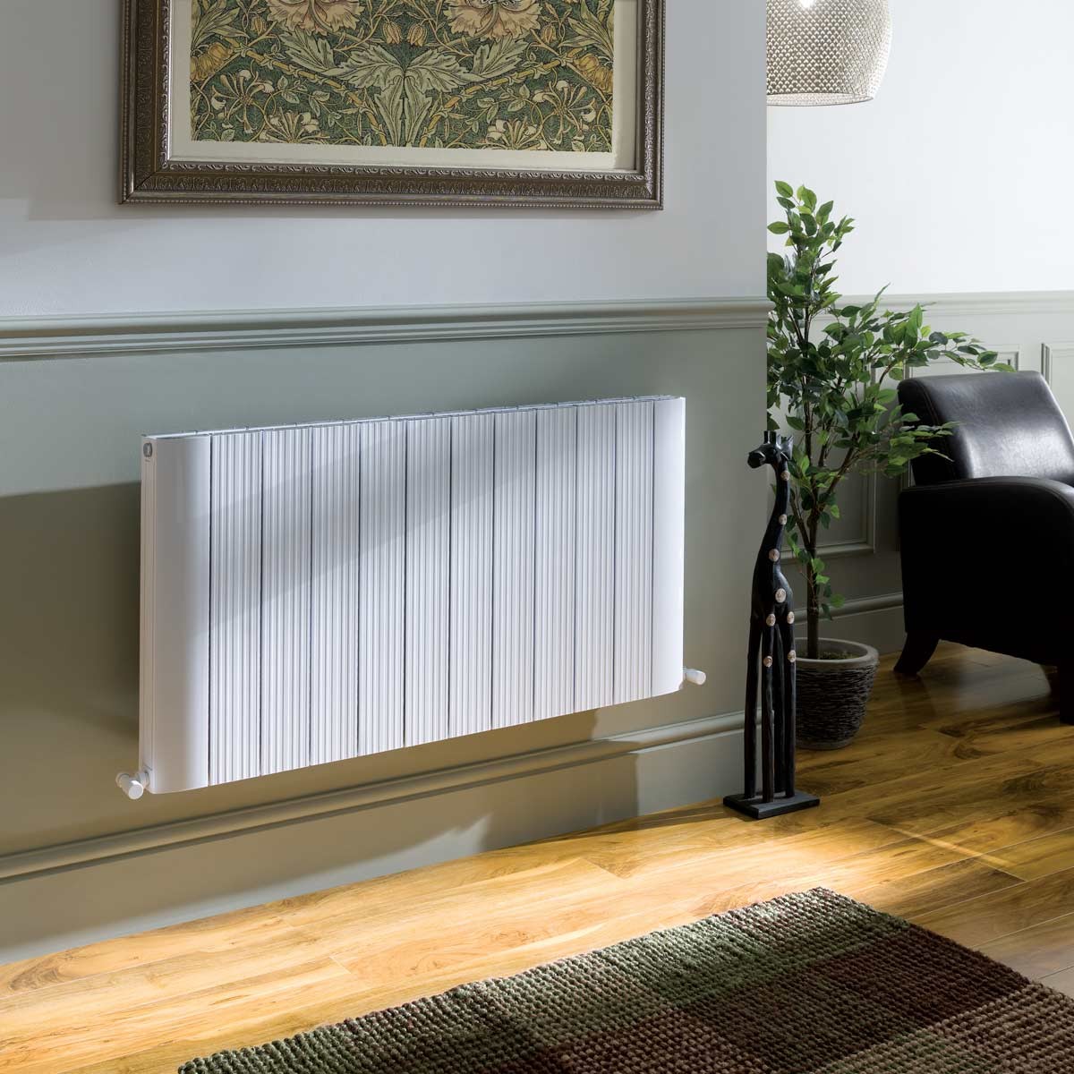 Rene White Designer Horizontal Double Radiator 600x1124mm