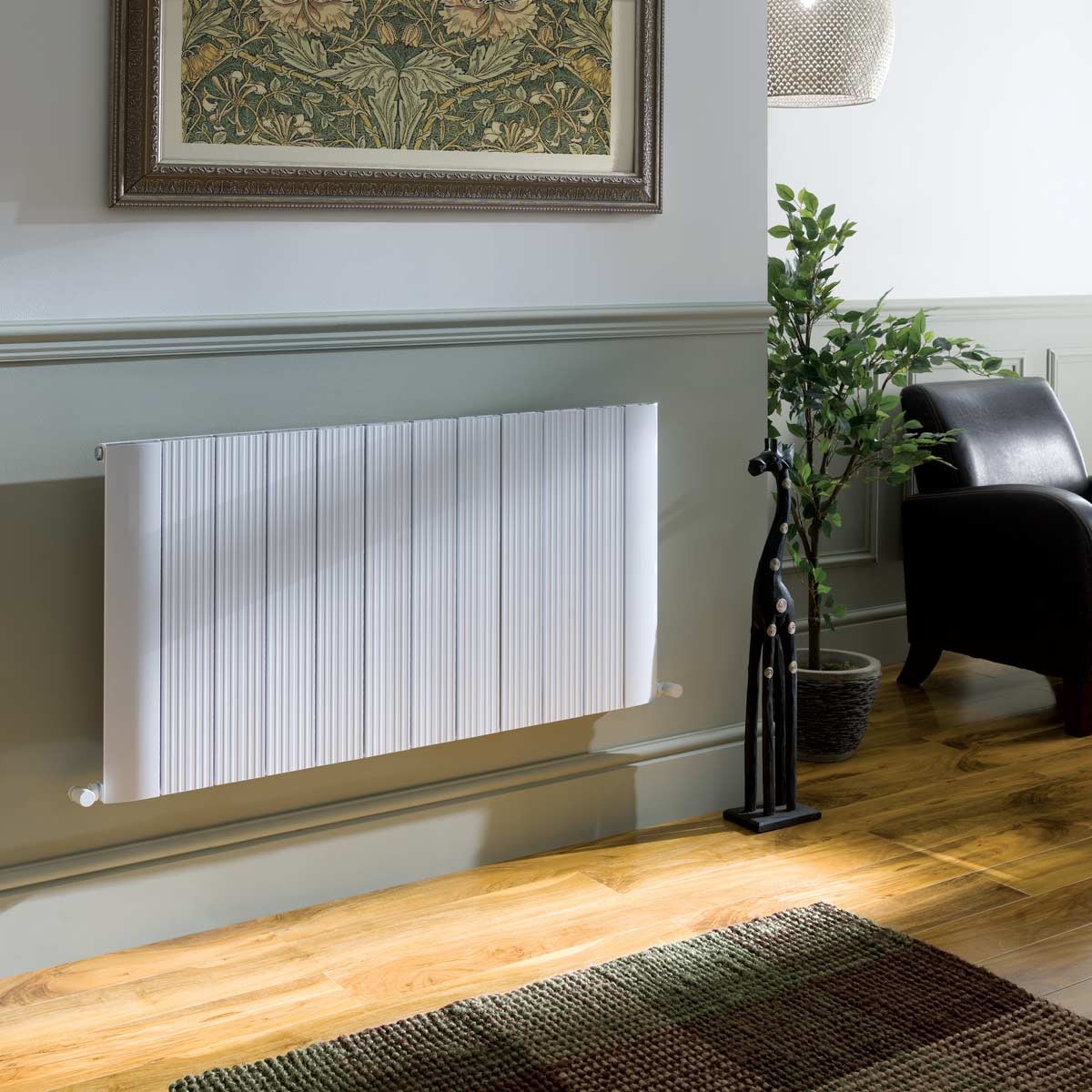Rene White Designer Horizontal Radiator 600x755mm
