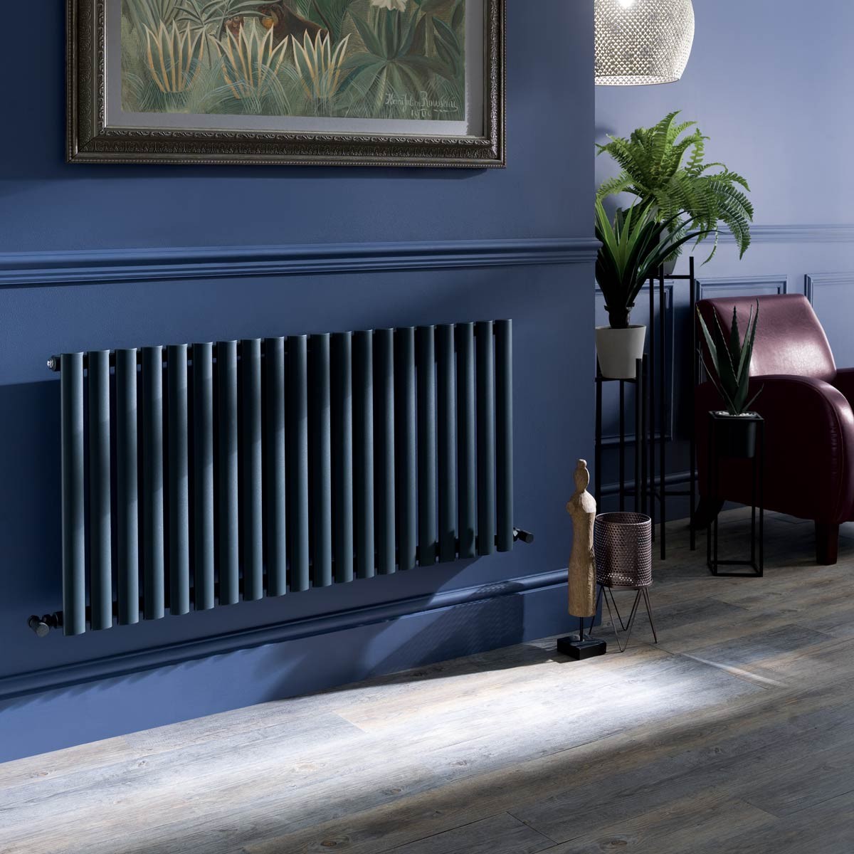 Koda Anthracite Designer Horizontal Radiator 600x840mm